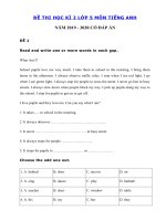 Tải Bộ đề thi tiếng Anh lớp 5 học kì 2 năm 2019 - 2020 - Đề thi học kì 2 lớp 5 môn tiếng Anh có đáp án