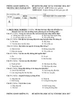 Tải Đề thi học kì 2 môn Vật lý lớp 7 trường THCS Ngô Quyền, Gia Lai năm 2016 - 2017 - Đề kiểm tra học kì 2 môn Vật lý lớp 7 có đáp án