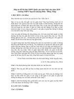 Tải Đáp án đề thi thử THPT Quốc gia môn Ngữ văn năm 2019 trường THPT Nguyễn Quang Diêu - Đồng Tháp - Đề minh họa Ngữ văn năm 2019