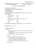 Đề cương chi tiết học phần Lập trình web (Web Programming)