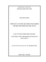 Thiết kế và tổ chức hoạt động trải nghiệm cho học sinh trong dạy học toán 8 