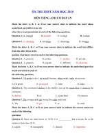 Tải Ôn thi THPT Quốc gia năm 2019 môn Tiếng Anh số 18 - Đề thi THPT Quốc Gia 2019 môn Tiếng Anh có đáp án