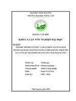 (Khóa luận tốt nghiệp) - Tìm hiểu mô hình tổ chức và hoạt động sản xuất kinh doanh tại trang trại chăn nuôi gà thịt Khương Thị Duyên, xã Cao Ngạn, thành phố Thái Nguyên, tỉnh Thái Nguyên