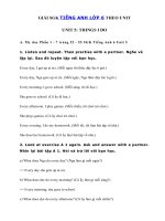 Tải Giải Unit 5 lớp 6: Things I do - Tiếng Anh 6 Unit 5 Things I do| Giải Unit 5 SGK tiếng Anh 6 Things I do chi tiết nhất