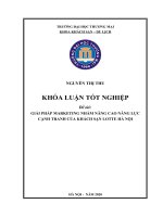 Giải pháp marketing nhằm nâng cao năng lực cạnh tranh của khách sạn lotte hà nội 