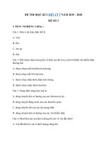 Tải Bộ đề thi học kì 2 lớp 7 môn Vật lý có đáp án năm 2019 - 2020 - 4 đề kiểm tra cuối học kì 2 môn Vật lý 7 năm 2020 có đáp án