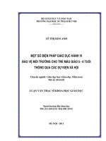 một số biện pháp giáo dục hành vi bảo vệ môi trường cho trẻ mẫu giáo 5 6 tuổi thông qua các sự kiện xã hội