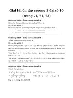 Tải Giải bài tập trang 70, 71, 72 SGK Đại số 10: Ôn tập chương 3 - Giải bài tập môn Toán lớp 10