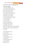 Tải Giải bài tập SGK Tiếng Anh lớp 5 Chương trình mới Unit 11: What's The Matter With You? - Để học tốt Tiếng Anh 5 thí điểm