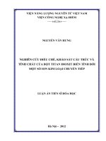 Nghiên cứu điều chế, khảo sát cấu trúc và tính chất của bột titan đioxit biến tính bởi một số ion kim loại chuyển tiếp 