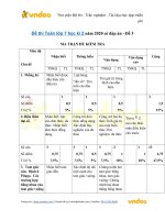 Tải Đề thi Toán lớp 7 học kì 2 năm 2020 có đáp án - Đề 3 - Đề thi học kì 2 lớp 7 môn Toán có đáp án năm 2020