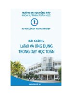 bài giảng latex và ứng dụng trong dạy học toán 