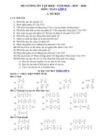 Tải Đề cương ôn tập học kì 2 môn Toán lớp 6 năm học 2019 - 2020 - Số 2 - Đề thi toán lớp 6 học kì 2