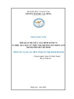Mối quan hệ giữa tài chính hành vi và hiệu quả đầu tư trên thị trường bất động sản thành phố hồ chí minh tt 