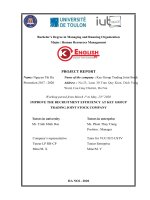 IMPROVE THE RECRUITMENT EFFICIENCY AT KEY GROUP TRADING JOINT STOCK COMPANY 