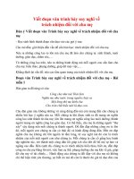 Tải Viết một đoạn văn ngắn trình bày suy nghĩ của em về trách nhiệm đối với cha mẹ - Viết đoạn văn ngắn về trách nhiệm của con cái đối với cha mẹ