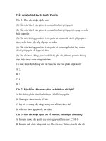 Tải Trắc nghiệm Sinh học 10 bài 5: Protein - Câu hỏi trắc nghiệm Sinh học 10 có đáp án