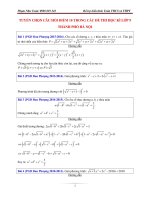 TUYỂN CHỌN câu hỏi điểm 10 TRONG các đề THI học kì  TOÁN 9 