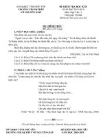 ĐỀ+ĐÁP ÁN KIỂM TRA HKII NGỮ VĂN 11, NĂM HỌC 2018-2019