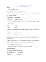 Tải Đề thi học kì 2 lớp 8 môn Sinh học - Đề 9 - Đề thi trắc nghiệm HK 2 môn Sinh học lớp 8 có đáp án