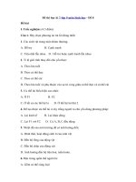 Tải Đề thi học kì 2 lớp 9 môn Sinh học - Đề 8 - Đề thi trắc nghiệm HK 2 môn Sinh học lớp 9 có đáp án