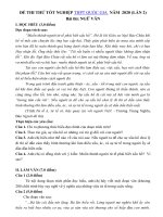 Tải Đề thi thử THPT Quốc gia lần 2 môn Ngữ Văn năm 2020 Trường Đại học Tây Nguyên - Đề minh họa thi THPT Quốc gia môn Ngữ Văn