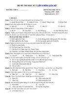 Tải Bộ đề thi học kì 2 lớp 6 môn Lịch sử năm 2019 - 2020 - Đề thi Lịch sử lớp 6 học kì 2 Có đáp án