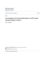 An investigation of ICT policy implementation in an EFL teacher education program in vietnam 