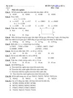 Tải Bộ đề ôn thi học kì 1 môn Toán lớp 4 năm 2019 - 2020 - Đề kiểm tra học kì 1 môn Toán lớp 4