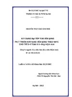 Xây dựng bài tập tâm vận động phát triển khả năng vận động theo nhạc cho trẻ 3   4 tuổi ở trường mầm non 