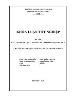 (Khóa luận tốt nghiệp) Đào tạo nhân lực tại công ty cổ phần NTQ solution 