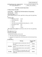 Đề cương chi tiết học phần Nhập môn Lập Trình (Introduction to Programming)