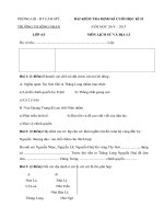 Tải Đề kiểm tra cuối học kì 2 môn Lịch sử và Địa lý lớp 4 năm học 2014-2015 trường Tiểu học Sông Nhạn, Đồng Nai - Đề thi cuối học kì II lớp 4 môn Sử-Địa có đáp án