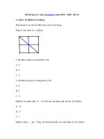 Tải Đề thi học kì 1 môn Toán lớp 2 năm 2019 - 2020 - Đề 10 - Đề kiểm tra học kì 1 môn Toán lớp 2 có đáp án