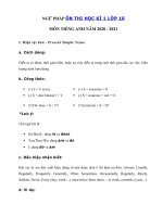 Tải Ngữ pháp tiếng Anh lớp 10 học kì 1 năm 2020 - 2021 - Lý thuyết ôn tập học kì 1 lớp 10 môn tiếng Anh mới chi tiết nhất