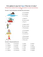 Tải Trắc nghiệm từ vựng Unit 3 lớp 4: What day is it today? - Từ vựng tiếng Anh lớp 4 Unit 3