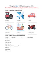 Tải Tiếng Anh lớp 5 Unit 3 chất lượng cao (số 1) - Bài tập Tiếng Anh lớp 5 Unit 3 có đáp án