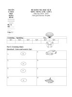 Tải Đề thi học kỳ 2 môn Tiếng Anh lớp 2 trường Tiểu học Song Bình, Tiền Giang năm 2015 theo Giáo trình First Friends 2 - Đề kiểm tra học kỳ 2 môn tiếng Anh lớp 2