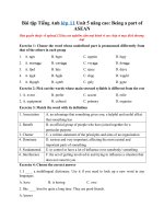 Tải Bài tập Tiếng Anh lớp 11 Unit 5 nâng cao: Being a part of ASEAN - Tiếng Anh lớp 11 Unit 5 có đáp án