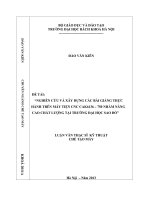 Nghiên cứu và xây dựng các bài giảng thực hành trên máy tiện CNC CAK6136   750 nhằm nâng cao chất lượng tại trường đại học sao đỏ