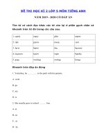 Tải Đề thi tiếng Anh lớp 5 học kì 2 năm 2019 - 2020 số 4 - Đề tiếng Anh lớp 5 học kì 2 có đáp án