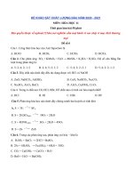 Tải Đề thi khảo sát chất lượng đầu năm lớp 11 môn Hóa 2020 - 2021 - Đề số 6 - Đề kiểm tra chất lượng đầu năm lớp 11 có đáp án