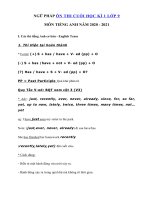 Tải Ngữ pháp tiếng Anh lớp 9 học kì 1 năm 2020 - 2021 - Lý thuyết ôn tập học kì 1 lớp 9 môn tiếng Anh chi tiết nhất