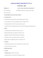 Tải Giáo án tiếng Anh lớp 10 Tuần 11 sách mới - Giáo án điện tử môn tiếng Anh 10 theo tuần