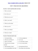 Tải Trắc nghiệm tiếng Anh lớp 4 Unit 7 What do you like doing? - Bài tập tiếng Anh 4 theo từng Unit có đáp án