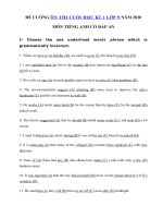 Tải Đề cương ôn tập học kì 1 lớp 9 thí điểm môn tiếng Anh năm 2020 - Ôn tập tiếng Anh lớp 9 học kì 1 có đáp án