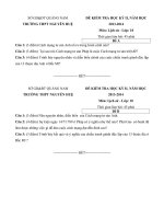 Tải Đề thi học kì 2 môn Lịch sử lớp 10 trường THPT Nguyễn Huệ, Quảng Nam năm học 2013 - 2014 - Đề kiểm tra học kì II lớp 10 môn Sử có đáp án