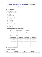 Tải Đề ôn thi học sinh giỏi lớp 5 môn tiếng Anh năm 2019 - 2020 số 3 - Đề thi học sinh giỏi môn tiếng Anh 5