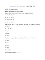 Tải Đề thi cuối học kì 2 lớp 2 môn Toán năm 2019 - 2020 - Đề 3 - Đề thi Toán lớp 2 học kỳ 2 có đáp án