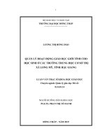 luận văn thạc sĩ quản lý hoạt động giáo dục giới tính cho học sinh ở các trường trung học cơ sở thị xã long mỹ, tỉnh hậu giang 